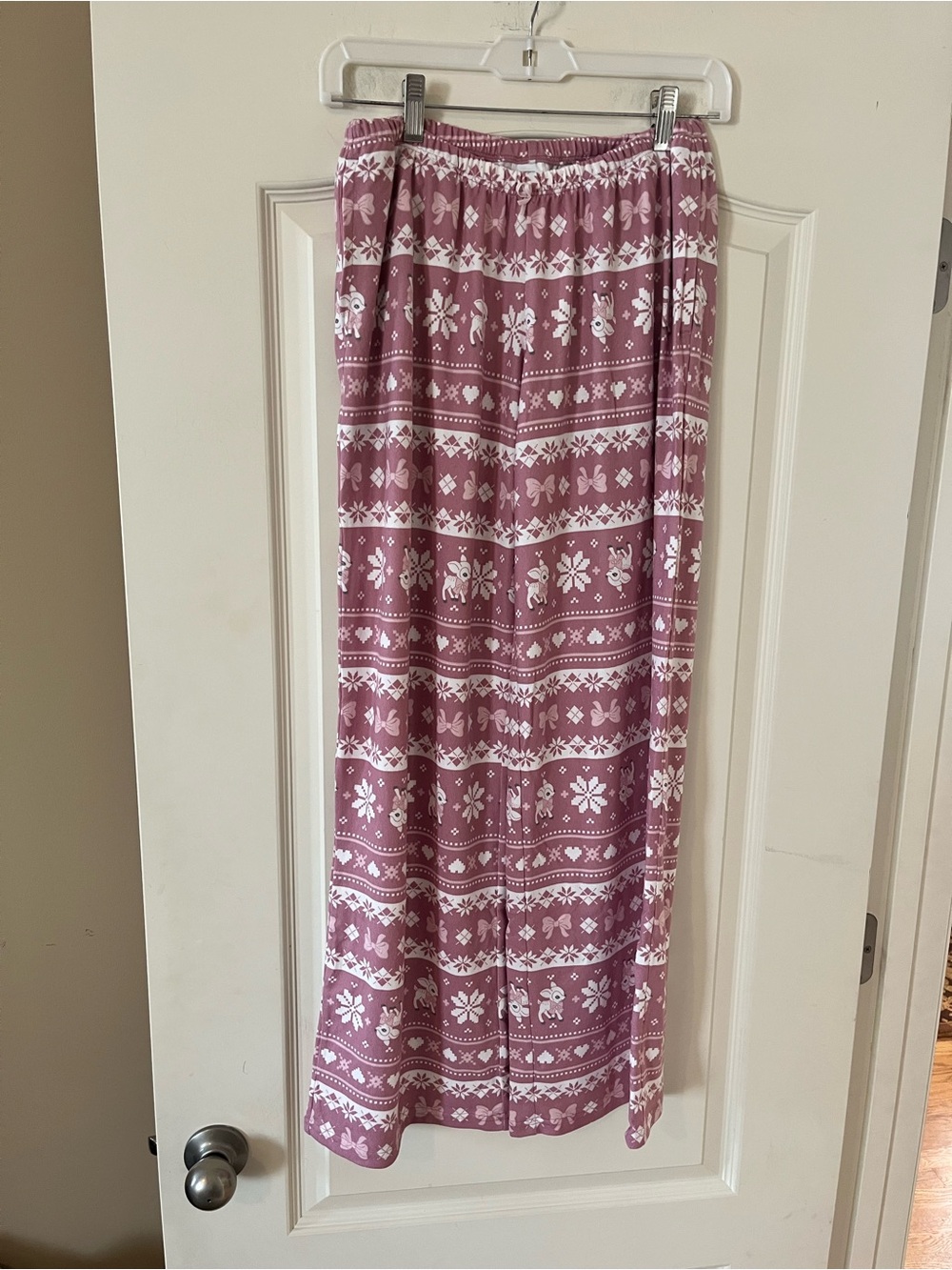 Hollister Rose Pink Patterned Soft Winter Pajama Pants Women’s Size Small